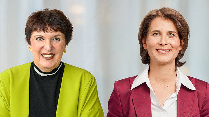 Porträtfotos der beiden Investorinnen Gabriele Rittinghaus und Dr. Ilka Luck 