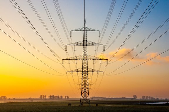 Ein Strommast in Deutschland