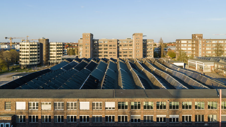 Das Areal des Modell-Campus ringberlin verbindet Bestandsgebäude mit neuen Nutzungs- und Energiekonzepten.