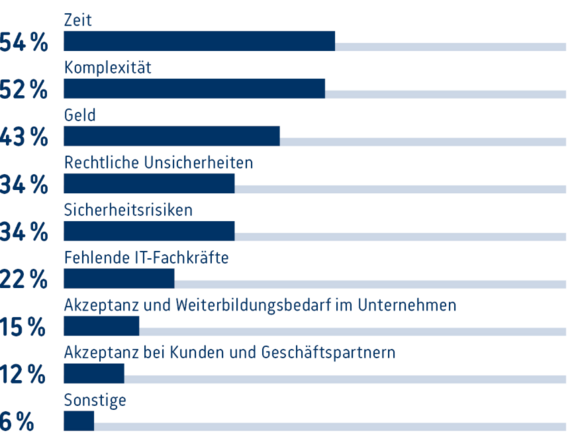 Ergebnisse der Digitalisierungsumfrage zu den Hemnissen