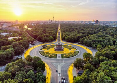 Blick auf den Tiergarten: Zentrale Verkehrsachsen und öffentliche Räume könnten im Rahmen der Olympiabewerbung neu gestaltet werden.