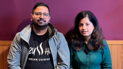 Zu sehen sind ein Mann und eine Frau, es sind Abdul Raoof Mohammed und Bushra Fatima von Zusshu Indian Cuisine