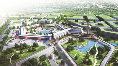 Architekturgrafik für den Tegel Tech Campus