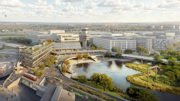 Rendering der Berlin TXL – Urban Tech Republic 