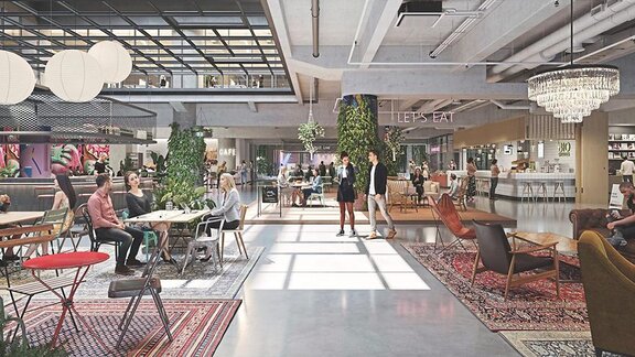 Geplanter Foodcourt im Kalle Neukölln