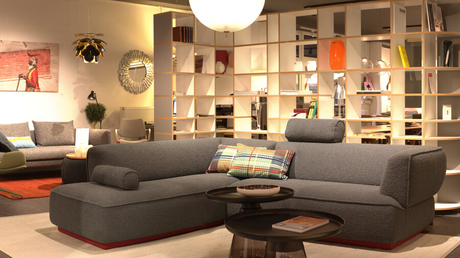 Blick in die Verkaufsräume von wohndesign berlin