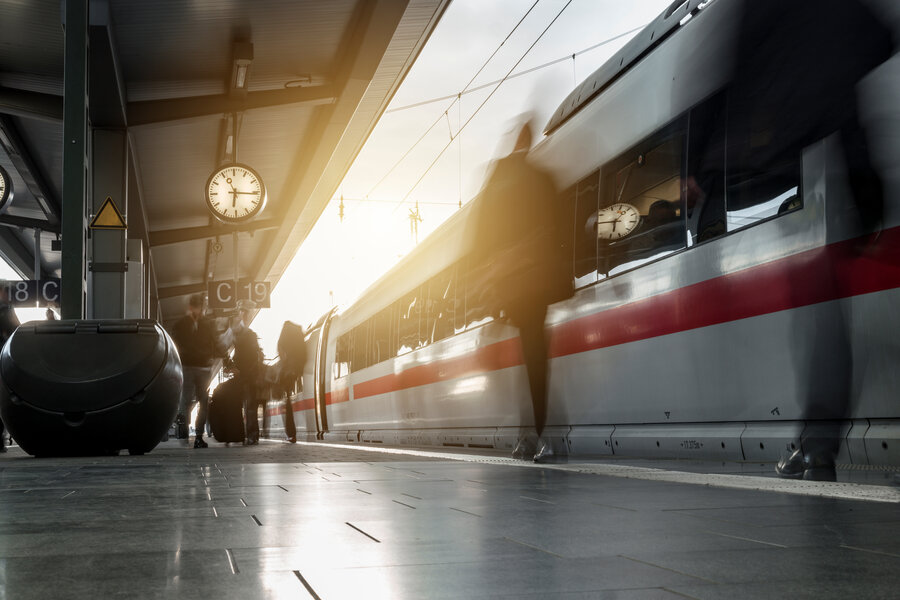 Pendler, Bahn, Zug, Zeit 