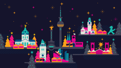 Grafik von den Berliner Weihnachtsmärkten